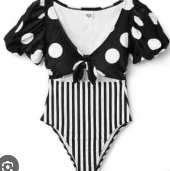 Tabitha Brown one piece Swim Suite Polkadot 3X - Picture 7 of 7